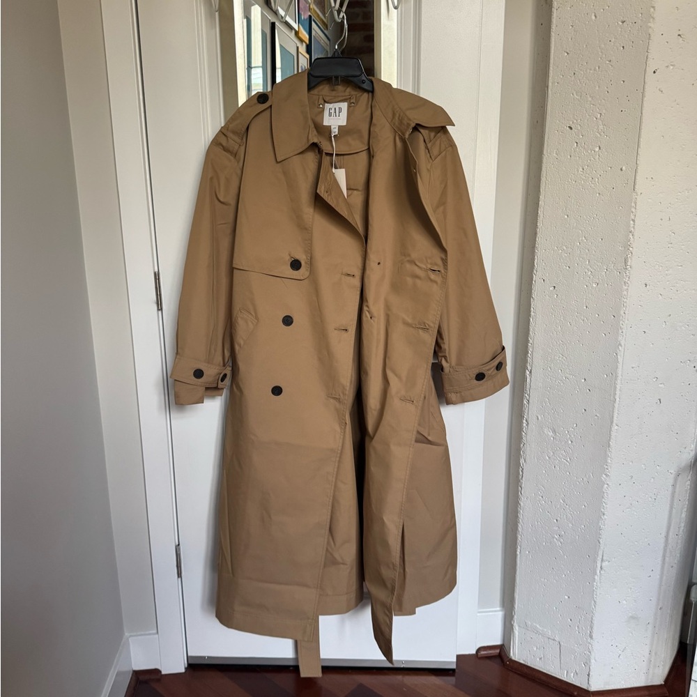 NWT GAP/Sandy Liang Tan Trench Coat, L/XL